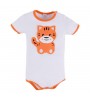 Conjunto Body Tigre | Cor: Branco e Laranja